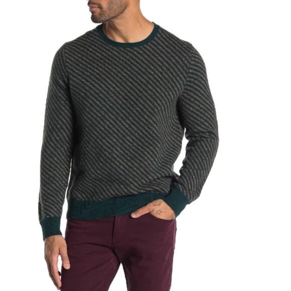 Brooks Brothers Striped Wool Blend Sweater - Picture 1 of 5